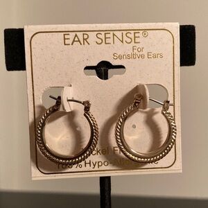 Gold-Tone Hoop Earrings for Sensitive Ears